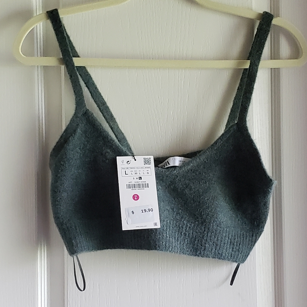NWT Zara Crop Top wool